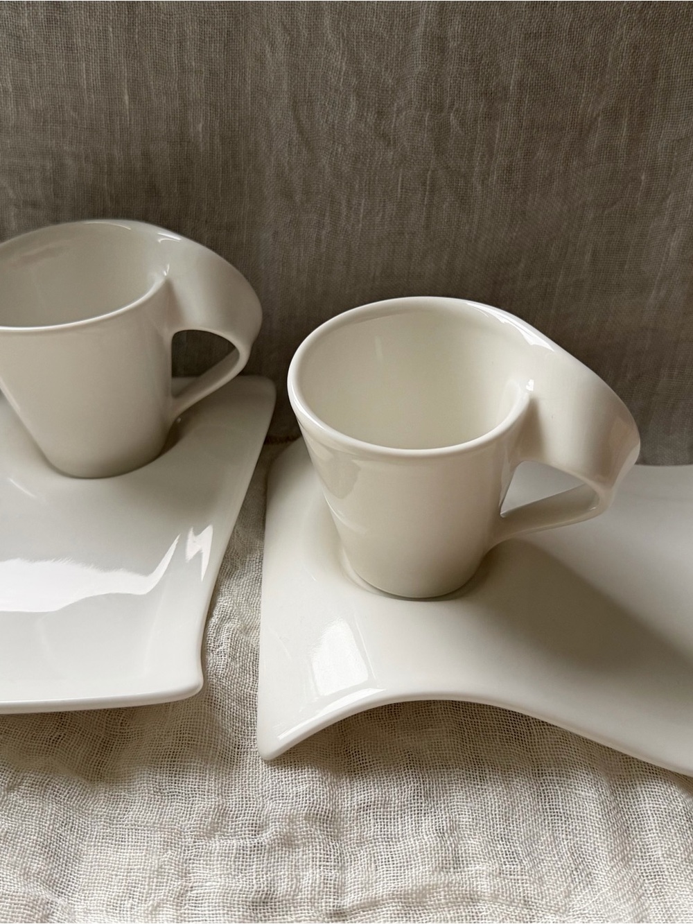 Villeroy & Boch Cream Porcelain Cup and Saucer Set - Picture 3 of 10
